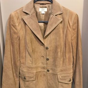 Beige Leather Coat